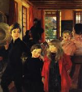 Albert Besnard A Family oil painting